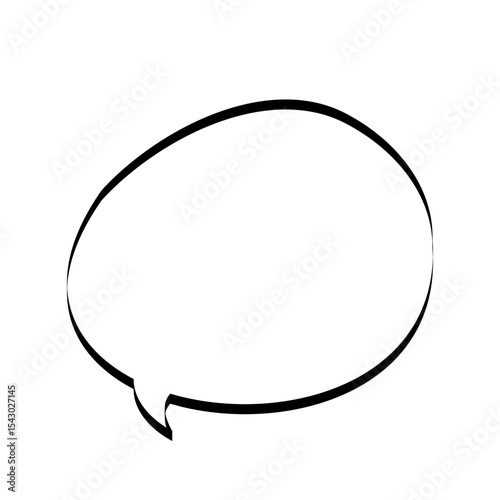 手描きの吹き出し_線画｜Hand-drawn Speech Bubbles_Line Art