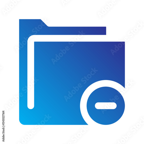 Folder with minus sign for removing or deleting folder.