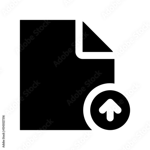File icon with an upward arrow representing file upload.