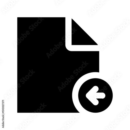 File with left arrow for importing or moving a file.