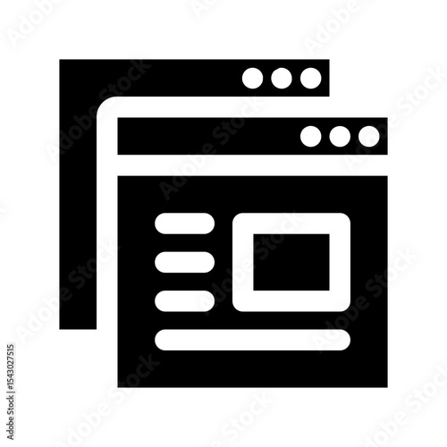 Multiple web windows representing tabs or multitasking.
