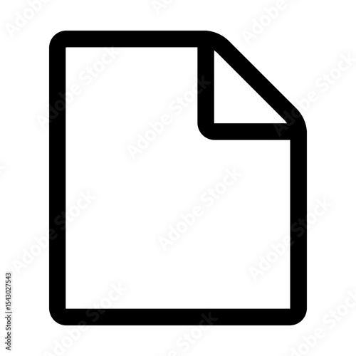 Blank document file icon representing a generic file.