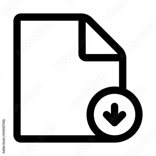 File icon with a downward arrow indicating file download.