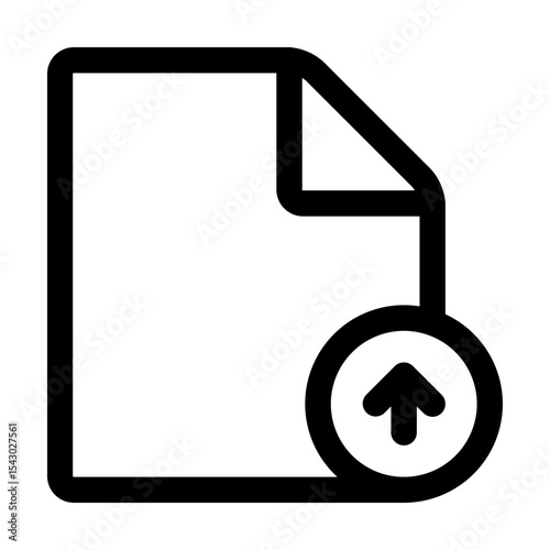 File icon with an upward arrow representing file upload.