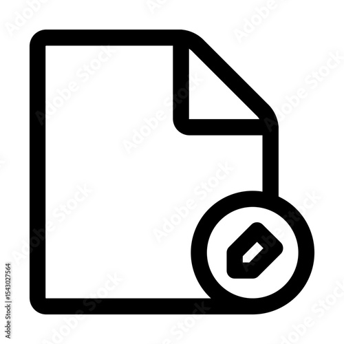 File icon with a pencil indicating editing or updating a file.