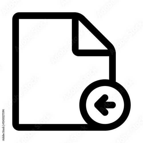File with left arrow for importing or moving a file.