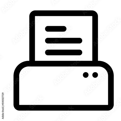 Paper coming out of printer symbolizing printing document.