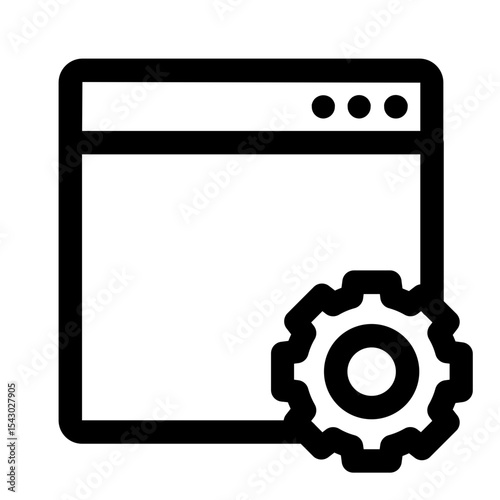 Web page with gear indicating site settings or configuration.