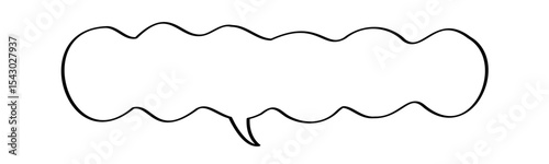手描きの吹き出し_線画｜Hand-drawn Speech Bubbles_Line Art