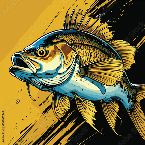fishing vector with high detail and realistic