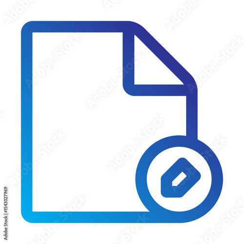 File icon with a pencil indicating editing or updating a file.