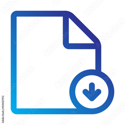 File icon with a downward arrow indicating file download.