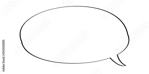 手描きの吹き出し_線画｜Hand-drawn Speech Bubbles_Line Art