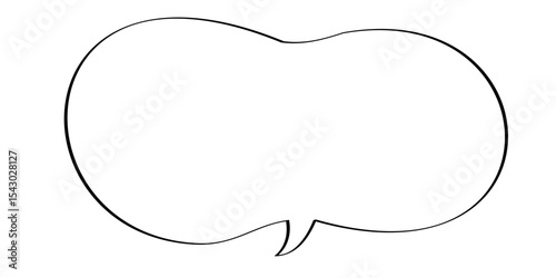 手描きの吹き出し_線画｜Hand-drawn Speech Bubbles_Line Art