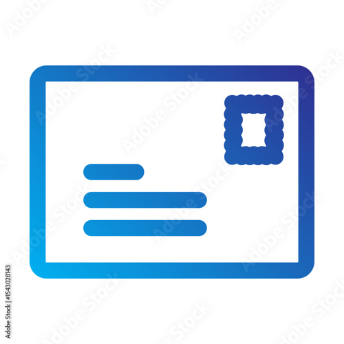 Postcard or letter icon representing traditional mail.
