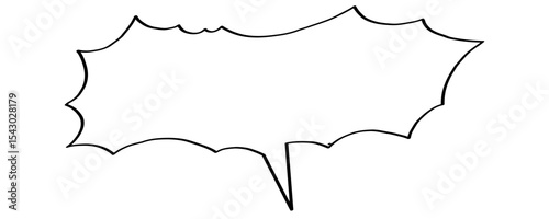 手描きの吹き出し_線画｜Hand-drawn Speech Bubbles_Line Art