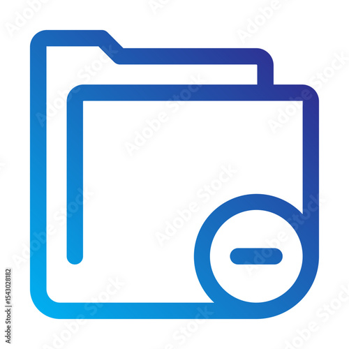 Folder with minus sign for removing or deleting folder.