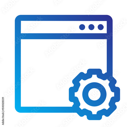 Web page with gear indicating site settings or configuration.