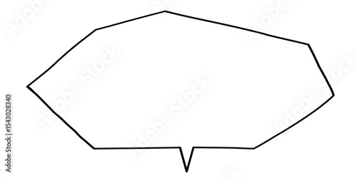 手描きの吹き出し_線画｜Hand-drawn Speech Bubbles_Line Art