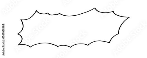 手描きの吹き出し_線画｜Hand-drawn Speech Bubbles_Line Art