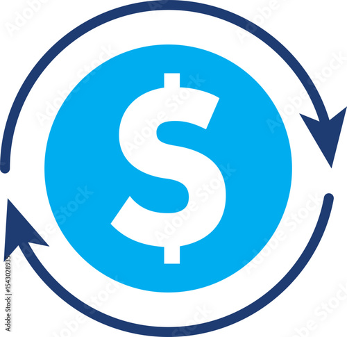 Vector illustration of a Tax Refund Icon