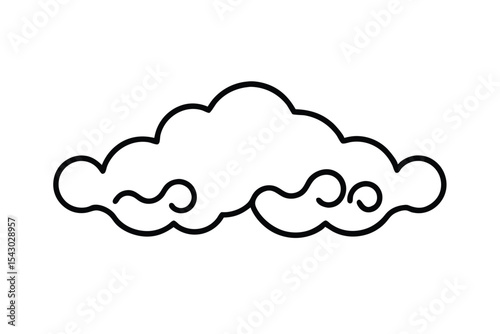 Elegant Chinese Cloud Motifs Background Design for Print or Web