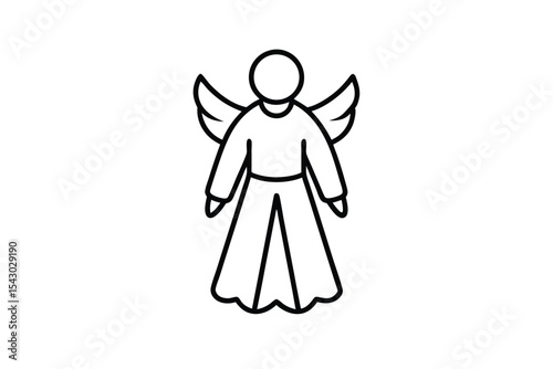 Angel Costume Clipart Image for Design Projects single