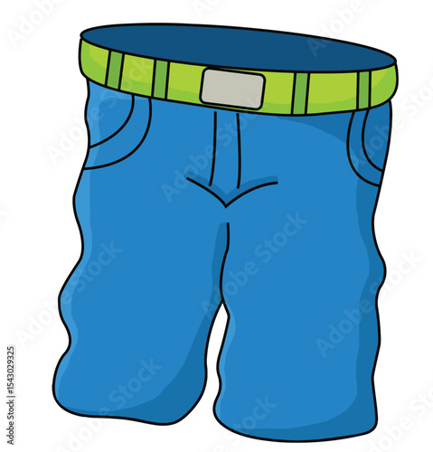 Cute cartoon hand drawn vector boys short pant clipart.