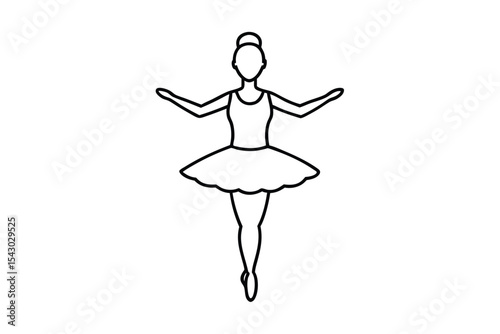 Ballerina Costume Clipart Image for Design Projects single