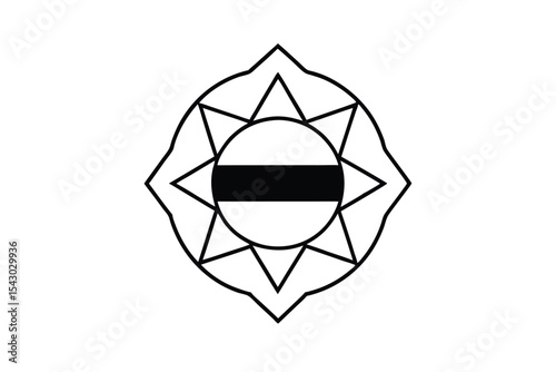 Kenyan Flag Mandala Design on White Background detailed