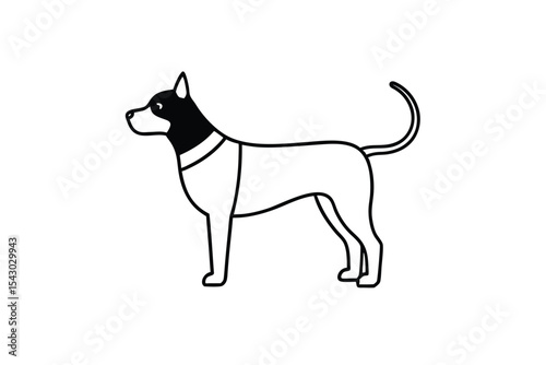 Cute Dog in Costume Clipart Illustration for White Backgrounds