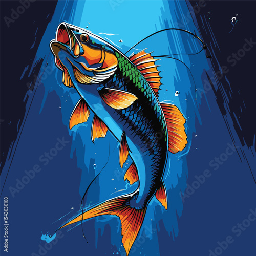 fishing vector with high detail and realistic