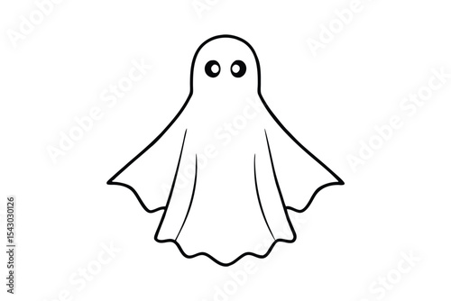 Ghost Costume Clipart Image for Halloween Designs single