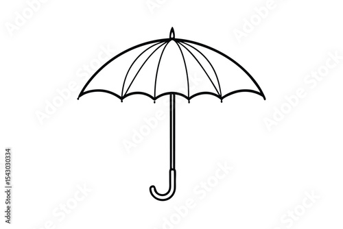 Vintage Rain Umbrella Set Design Background Illustration collection