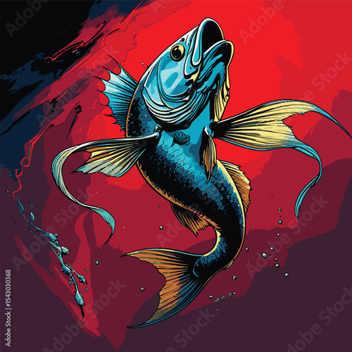 fishing vector with high detail and realistic