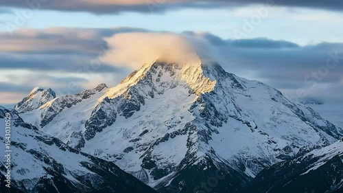 Timelapse Mountain Sunrise Clouds
