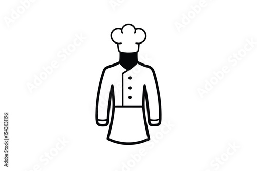 Chef Costume Clipart Image for White Backgrounds single