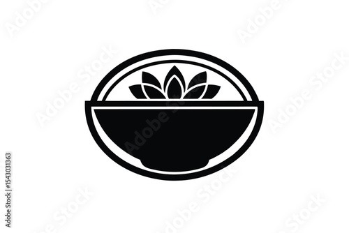 Healthy Meal Bowl Logo Icon for Restaurant or Food Brand