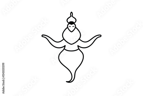 Clipart Genie Costume Illustration on White Background single