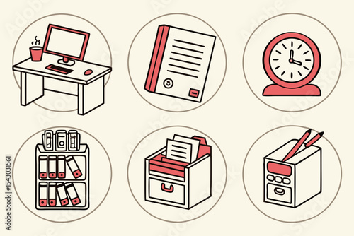 set of vector icons