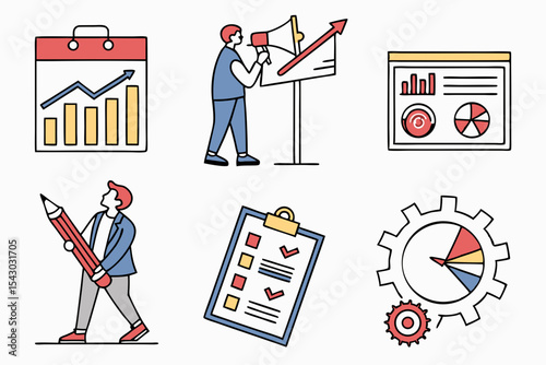 business man with chart