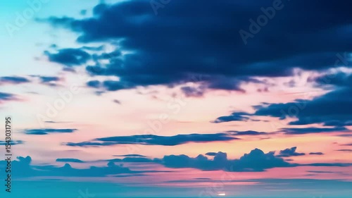 Timelapse Sunset Ocean Cloudscape