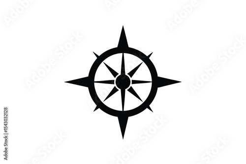 Islamic Compass Qibla Direction Logo and Icon Design