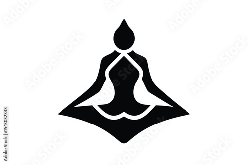 Yoga Pose Lifestyle Logo Icon Design for Branding