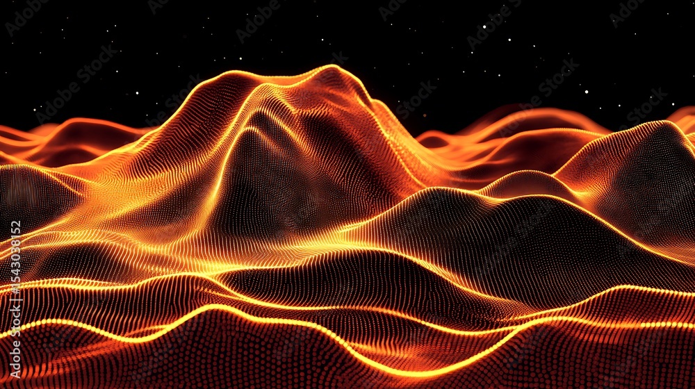 Obraz premium Abstract fiery landscape (18)