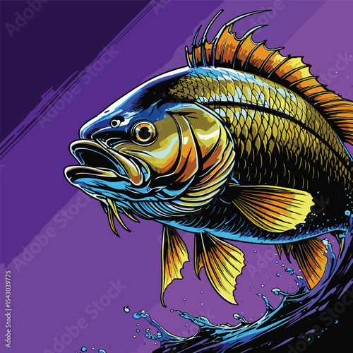 fishing vector with high detail and realistic