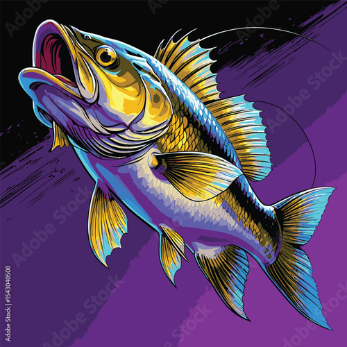 fishing vector with high detail and realistic