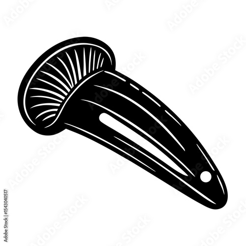 Pink Hair Clip Vector | Generative AI Linocut Silhouette Design