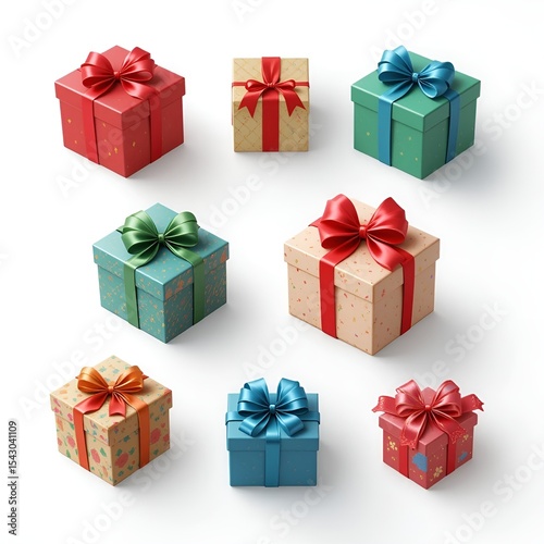 gift boxes isolated on white background