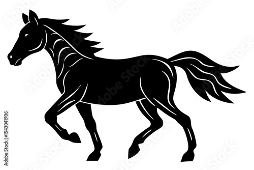 horse silhouette vector